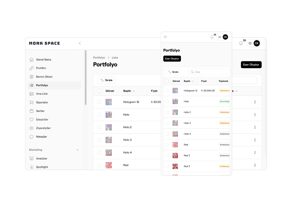 Portfolio Feature